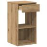 Elegant Bedside Cabinets with Drawer - Artisan Oak 2 pcs