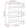 Shoe Rack Black 80x25x61.5 cm - Elegant Engineered Wood