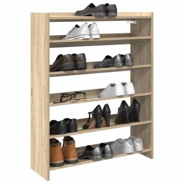 Shoe Rack Sonoma Oak 80x25x100 cm - Durable & Elegant Design