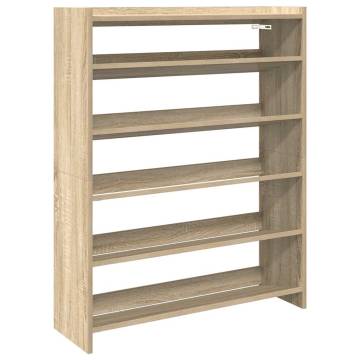 Shoe Rack Sonoma Oak 80x25x100 cm - Durable & Elegant Design