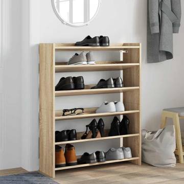 Shoe Rack Sonoma Oak 80x25x100 cm - Durable & Elegant Design