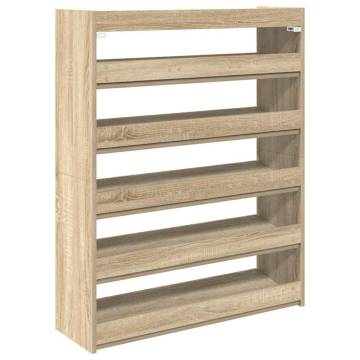 Shoe Rack Sonoma Oak 80x25x100 cm - Durable & Elegant Design