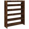 Shoe Rack Smoked Oak 80x25x100 cm - Stylish & Space-Saving