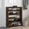 Shoe Rack Smoked Oak 80x25x100 cm - Stylish & Space-Saving