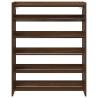 Shoe Rack Brown Oak - 80x25x100 cm Engineered Wood | Hipo Market