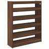 Shoe Rack Brown Oak - 80x25x100 cm Engineered Wood | Hipo Market