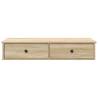 Wall Shelf with Drawers - Sonoma Oak | 100x37.5x19 cm