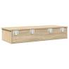 Wall Shelf with Drawers - Sonoma Oak | 100x37.5x19 cm