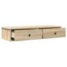 Wall Shelf with Drawers - Sonoma Oak | 100x37.5x19 cm