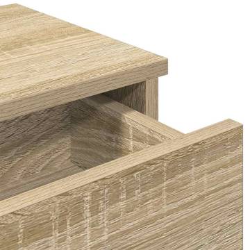 Wall Shelf with Drawers - Sonoma Oak | 100x37.5x19 cm