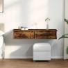 Wall Shelf with Drawers in Smoked Oak - Stylish & Practical