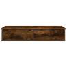 Wall Shelf with Drawers in Smoked Oak - Stylish & Practical