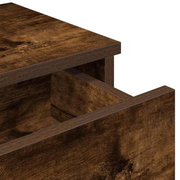 Wall Shelf with Drawers in Smoked Oak - Stylish & Practical