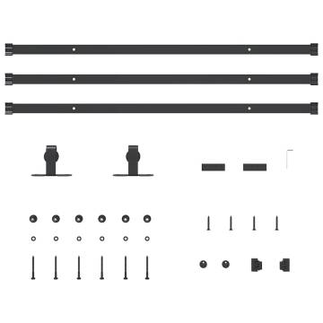 Sliding Cabinet Door Kit 244 cm - Durable Carbon Steel