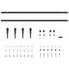 Sliding Cabinet Door Kit 213 cm - Durable Carbon Steel