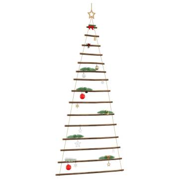 Hanging Christmas Tree with Top Star - 100x210 cm Natural Branch