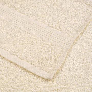 Soft Cream Towels Set - 100% Cotton, 4 pcs, 100x200 cm