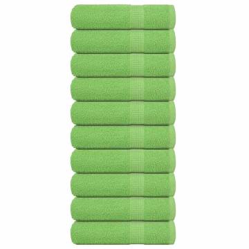 Hand Towels 10 pcs Apple Green 50x100 cm 360 gsm Cotton