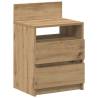 Stylish Bedside Cabinet with 2 Drawers - Artisan Oak