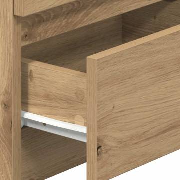 Stylish Bedside Cabinet with 2 Drawers - Artisan Oak