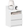  Bedside Cabinet with 2 Drawers White 40x33x60 cm Colour white Quantity in Package 1 