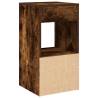 Stylish Smoked Oak Bedside Cabinet with Drawer - 35x34x66.5 cm