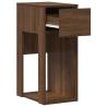 Computer Tower Stand with Drawer - Brown Oak 30x44x74 cm