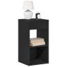  Bedside Cabinets with Drawer 2 pcs Black Oak 35x34x66.5 cm Colour black Quantity in Package 2 