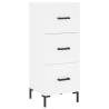 Stylish Highboard in White - 34.5x34x180 cm Engineered Wood