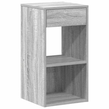 Stylish Grey Sonoma Bedside Cabinet with Drawer | Hipo Market