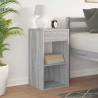 Stylish Grey Sonoma Bedside Cabinet with Drawer | Hipo Market