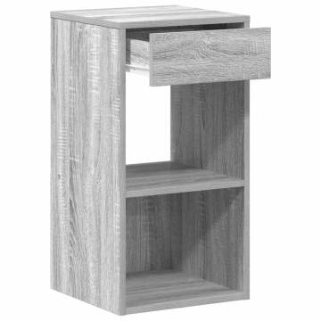 Stylish Grey Sonoma Bedside Cabinet with Drawer | Hipo Market