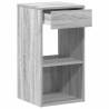 Stylish Grey Sonoma Bedside Cabinet with Drawer | Hipo Market