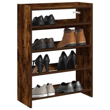 Shoe Rack Smoked Oak | Stylish & Space-Saving Design