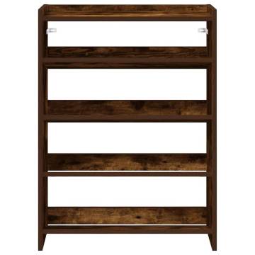 Shoe Rack Smoked Oak | Stylish & Space-Saving Design