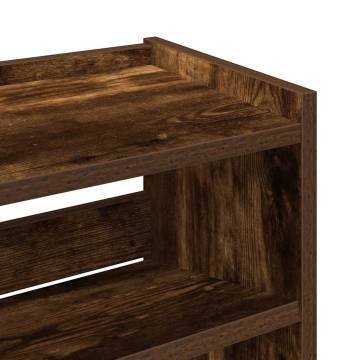 Shoe Rack Smoked Oak | Stylish & Space-Saving Design