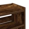 Shoe Rack Smoked Oak | Stylish & Space-Saving Design