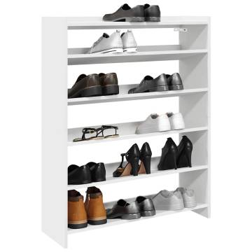 Shoe Rack White 80x25x100 cm - Stylish Storage Solution