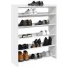  Shoe Rack White 80x25x100 cm Engineered Wood Colour white Quantity in Package 1 Height 100 cm Width 80 cm 