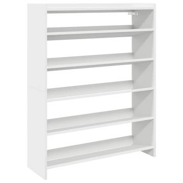 Shoe Rack White 80x25x100 cm - Stylish Storage Solution