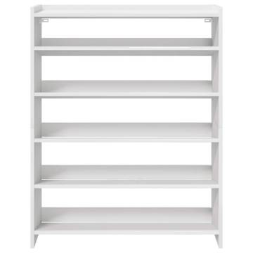 Shoe Rack White 80x25x100 cm - Stylish Storage Solution