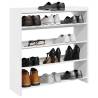  Shoe Rack White 80x25x81 cm Engineered Wood Colour white Quantity in Package 1 Height 81 cm Width 80 cm 