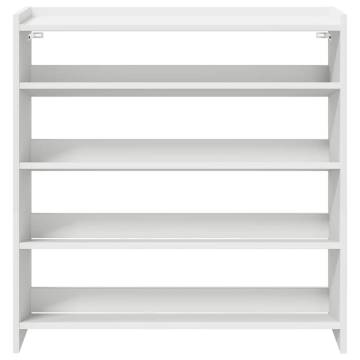 Shoe Rack White 80x25x81 cm - Stylish & Space-Saving Storage