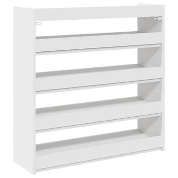 Shoe Rack White 80x25x81 cm - Stylish & Space-Saving Storage