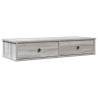 Wall Shelf with Drawers Grey Sonoma | Durable & Stylish Storage