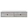 Wall Shelf with Drawers Grey Sonoma | Durable & Stylish Storage