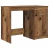 Elegant Desk with Cabinet - Old Wood Engineered Wood | HipoMarket