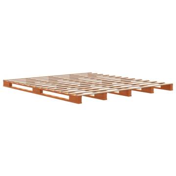 Pallet Bed Wax Brown 180x200 cm | Solid Pine Super King Size