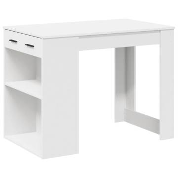 White Desk with Drawer & Shelf - 102x62 cm | HipoMarket