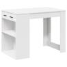 White Desk with Drawer & Shelf - 102x62 cm | HipoMarket